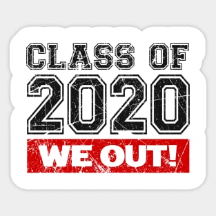 Vintage 'Class of 2020' Senior We Out Graduation Gift Sticker